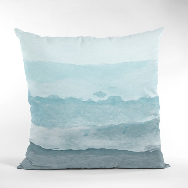 Abstract watercolor blue sea cushion (Creator Uploaded)