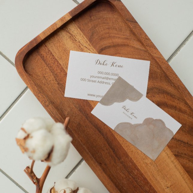 Abstract Watercolor Business Card in Pearl (Creator Uploaded)