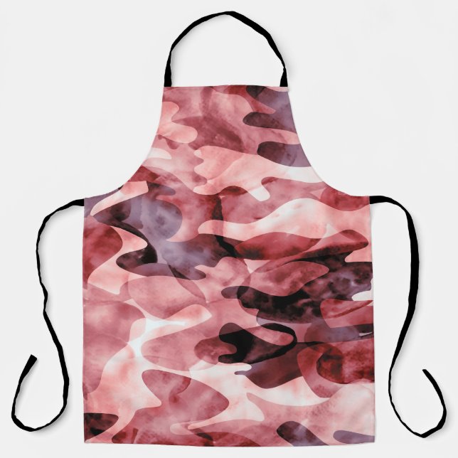 Abstract watercolor camouflage: tie-dye. apron (Front)