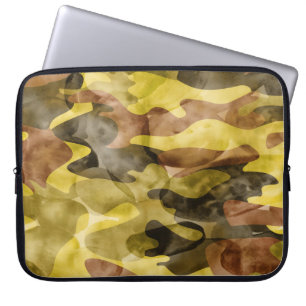 Abstract Watercolor: Camouflage Tie Dye Laptop Sleeve