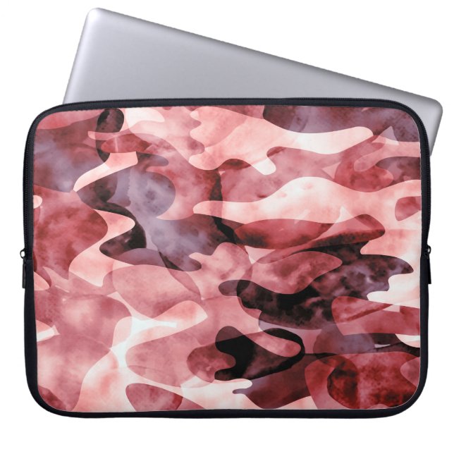 Abstract watercolor camouflage: tie-dye. laptop sleeve (Front)