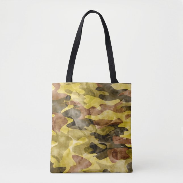 Abstract Watercolor: Camouflage Tie Dye Tote Bag (Front)