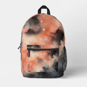 Abstract Watercolor Celestial Symphony Printed Backpack