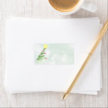 Abstract Watercolor Christmas Tree Blank Address Label<br><div class="desc">These address labels feature an artsy design with an abstract hand painted watercolor Christmas tree made of swirls and dots. The right side of the label is left blank for DIY home printing so you can print labels for your holiday mailings rather than having to address each envelope by hand....</div>
