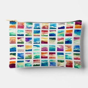 Abstract Watercolor Cloud Squares Accessory Pouch