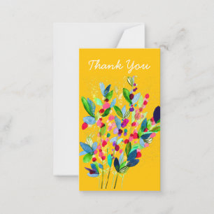 Abstract watercolor colourful floral card