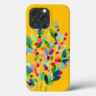 Abstract watercolor colourful floral iPhone 13 pro case