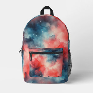 Abstract Watercolor Cosmic Scene Printed Backpack