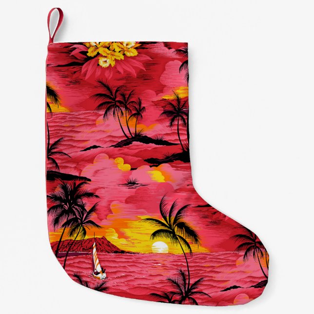 Abstract Watercolor: Creative Print Design. Small Christmas Stocking (Front)