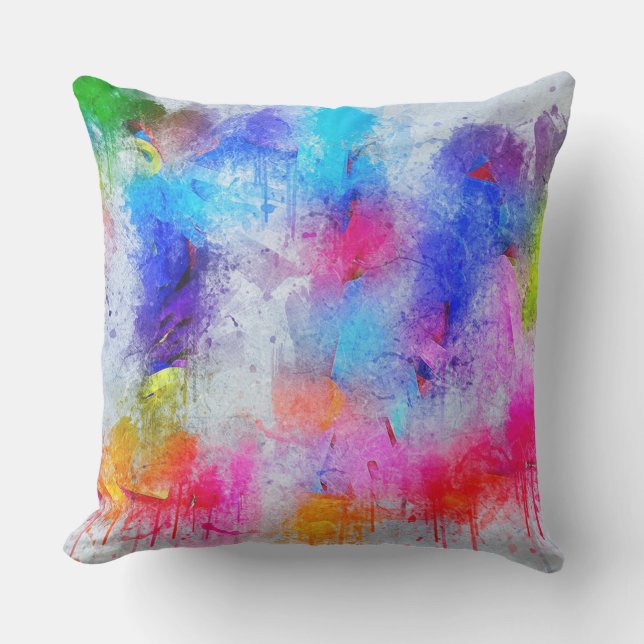 Abstract Watercolor Cushion (Front)