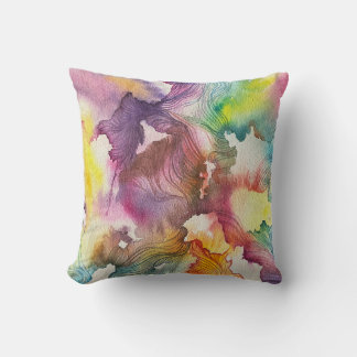 Abstract Watercolor Cushion