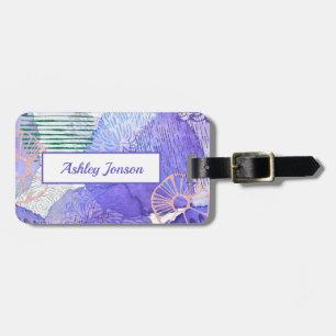Abstract Watercolor Design Luggage Tag
