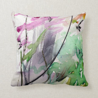 Abstract Watercolor Design Mix and Match 2 Cushion