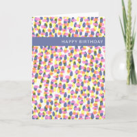 Abstract Watercolor Dots and Spots Birthday