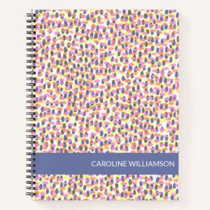 Abstract Watercolor Dots and Spots Personalised Notebook