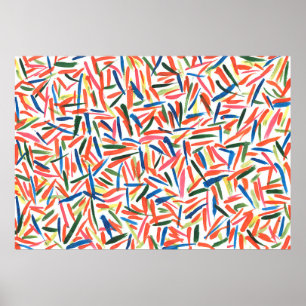 Abstract watercolor drawing poster