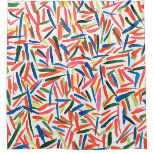 Abstract watercolor drawing shower curtain