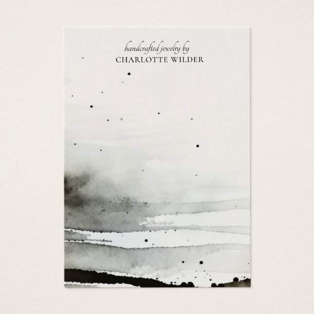 Abstract Watercolor Earring Jewellery Display Card (Front)