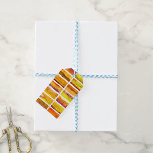 Abstract Watercolor Fall Landscape Colors Gift Tags