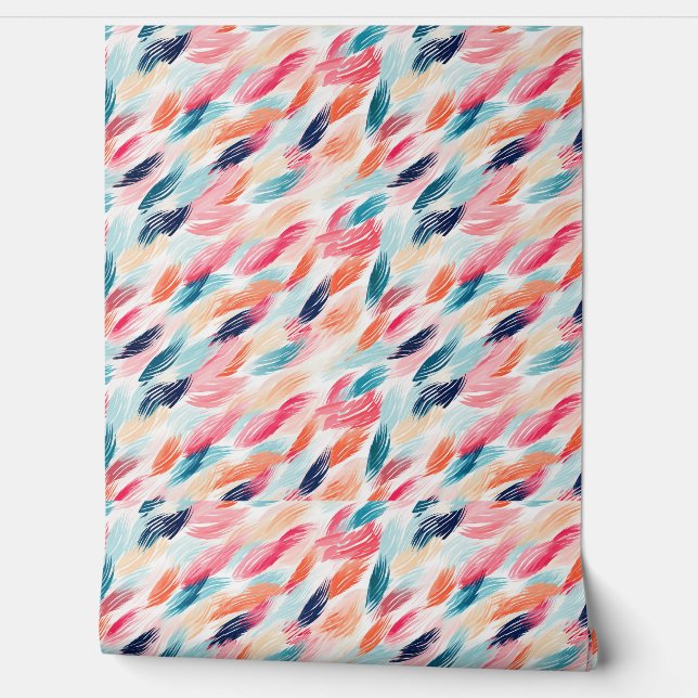 Abstract Watercolor Feathers Wallpaper (Unrolling)