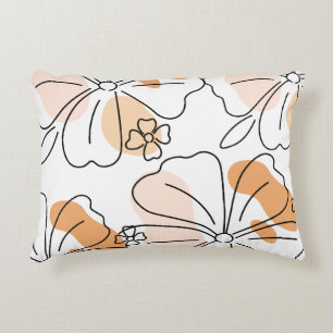 Abstract Watercolor Floral Pillow Cover - Modern