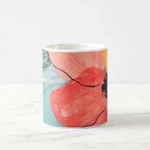 Abstract watercolor flowers painting Coffee Mug