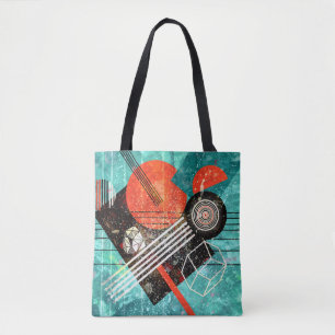 Abstract watercolor, geometric colourful shapes. tote bag