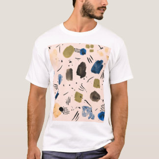 Abstract Watercolor: Geometric Ink Pattern. T-Shirt