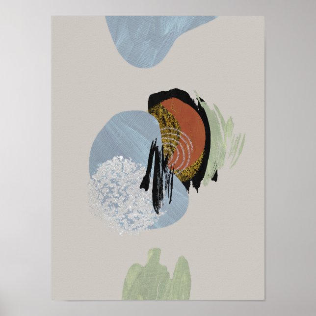 Abstract Watercolor Geometrical, Abstract, Minimal Poster (Front)