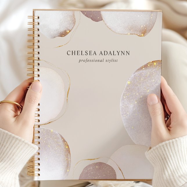 Abstract Watercolor Glittering Luxury Elegant Gold Planner (Creator Uploaded)