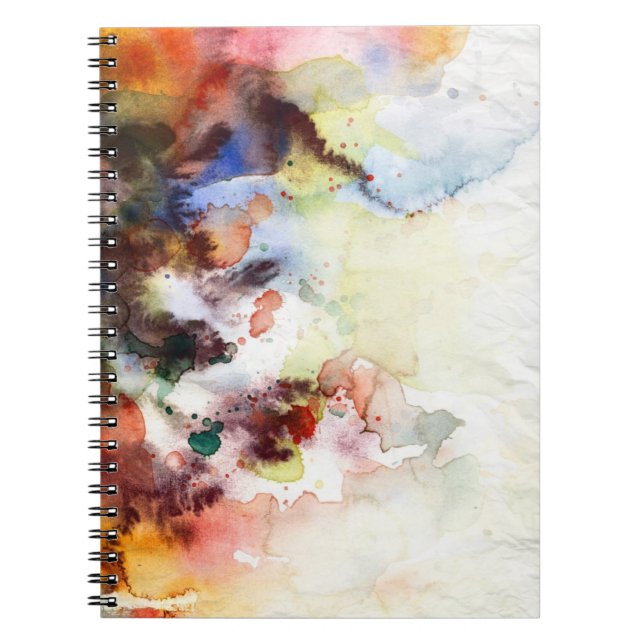 Abstract watercolor grunge texture with paint notebook (Front)