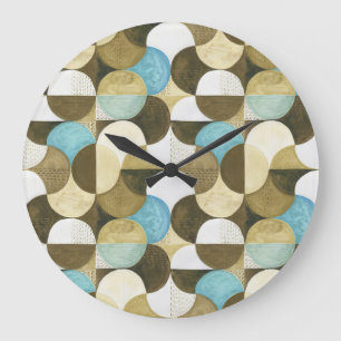 Abstract Watercolor Hand Drawn Large Clock