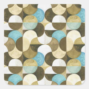 Abstract Watercolor Hand Drawn Square Sticker