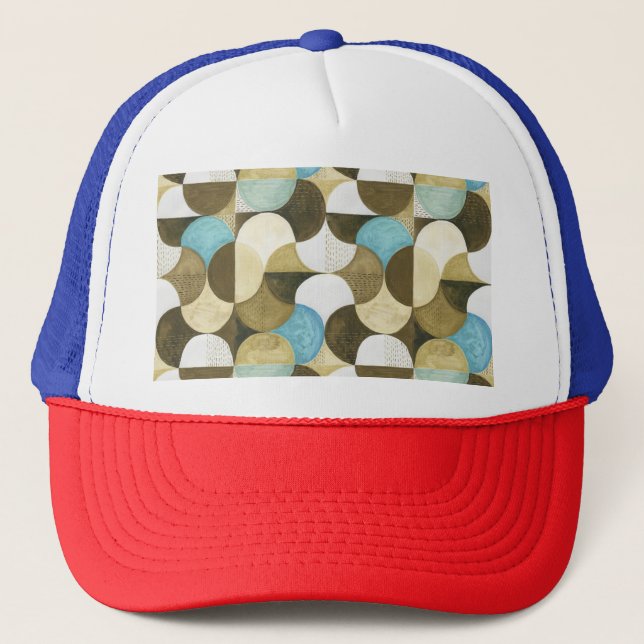 Abstract Watercolor Hand Drawn Trucker Hat (Front)