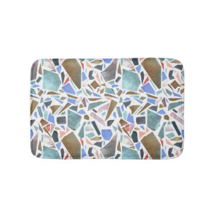 Abstract watercolor: hand-drawn white background. bath mat