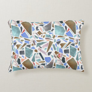 Abstract watercolor: hand-drawn white background. decorative cushion