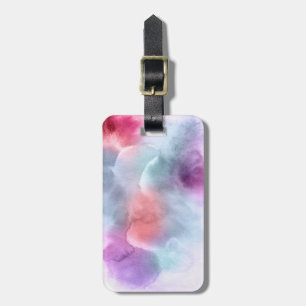 Abstract watercolor hand painted background 10 luggage tag