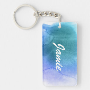 Abstract watercolor hand painted background 12 key ring