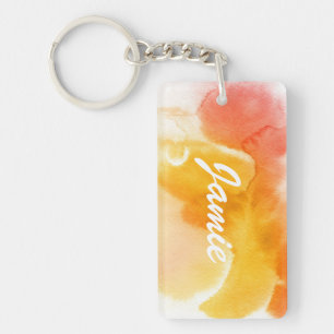 Abstract watercolor hand painted background 13 key ring