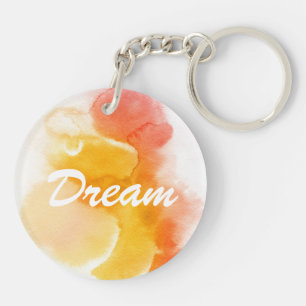 Abstract watercolor hand painted background 13 key ring