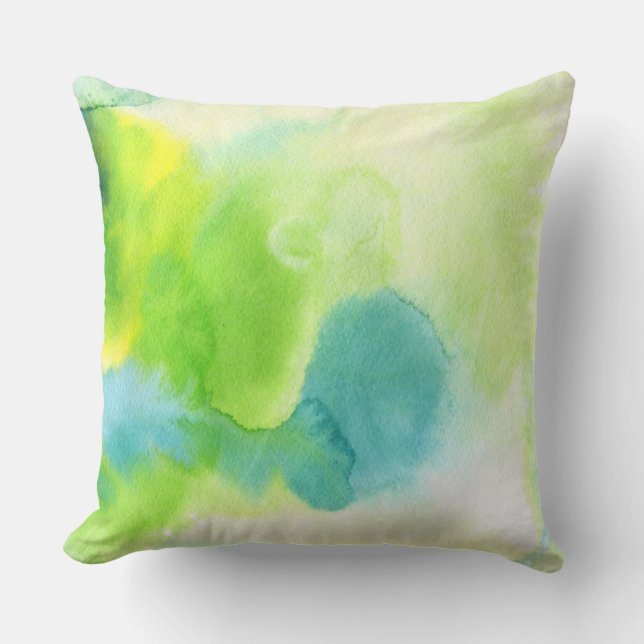 Abstract watercolor hand painted background 16 cushion (Front)