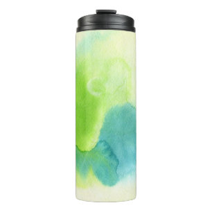 Abstract watercolor hand painted background 16 thermal tumbler