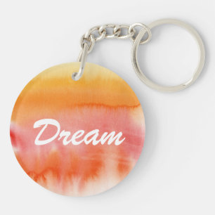 Abstract watercolor hand painted background 17 key ring