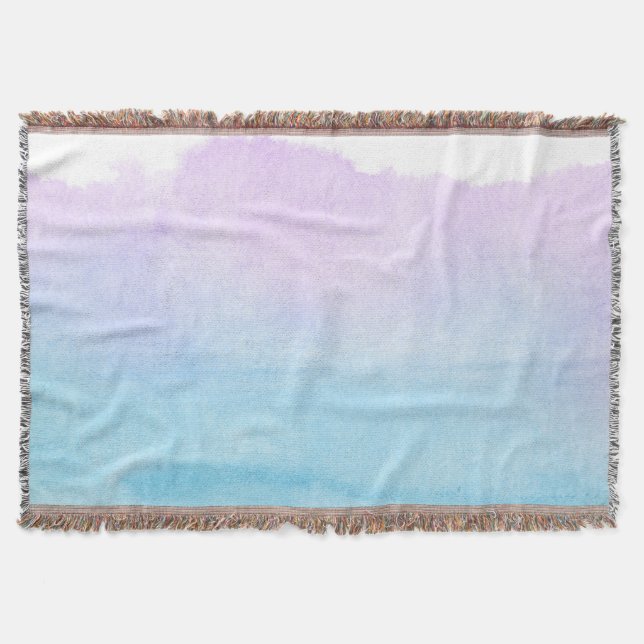 Abstract watercolor hand painted background 18 2 throw blanket (Front)