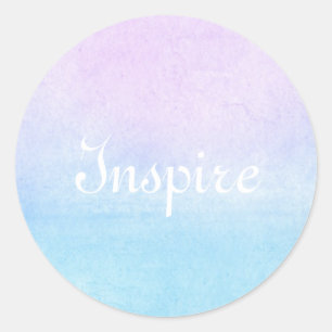 Abstract watercolor hand painted background 18 classic round sticker