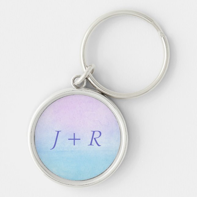 Abstract watercolor hand painted background 18 key ring (Front)