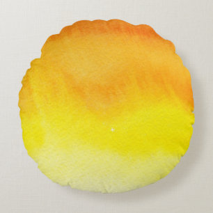 Abstract watercolor hand painted background 2 3 round cushion