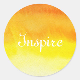 Abstract watercolor hand painted background 2 classic round sticker