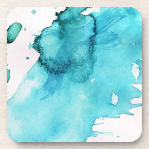 Abstract watercolor hand painted background 2 coaster