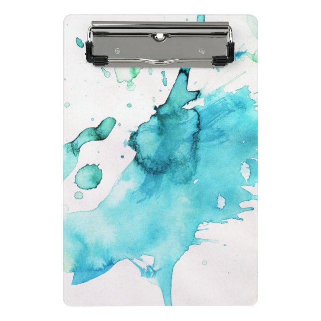 Abstract watercolor hand painted background 2 mini clipboard (Front)